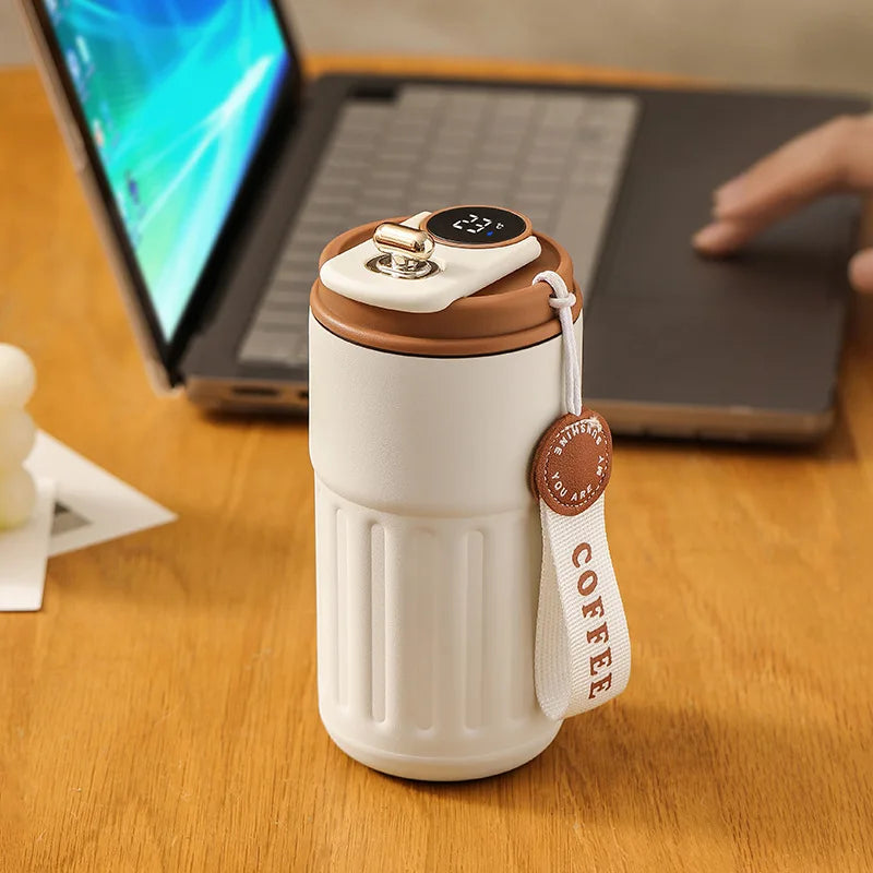 Thermos à Café en acier inoxydable avec affichage de la température et une capacité de 12 à24H de maintient de la chaleur ou du froid