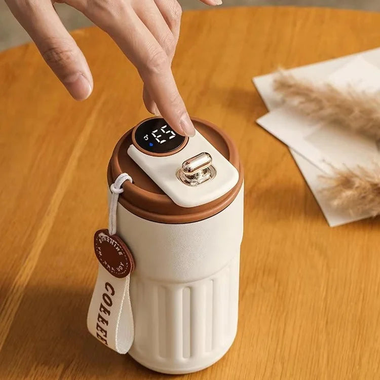 Thermos à Café en acier inoxydable avec affichage de la température et une capacité de 12 à24H de maintient de la chaleur ou du froid