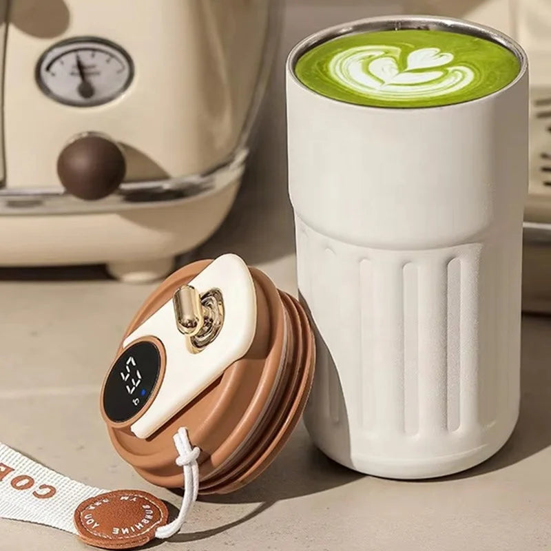 Thermos à Café en acier inoxydable avec affichage de la température et une capacité de 12 à24H de maintient de la chaleur ou du froid